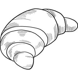 Disegno da colorare: Cornetto (Cibo e Nutrizione) #206890 - Pagine da Colorare Stampabili Gratuite