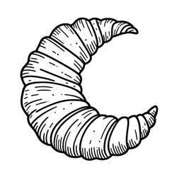 Disegno da colorare: Cornetto (Cibo e Nutrizione) #206892 - Pagine da Colorare Stampabili Gratuite