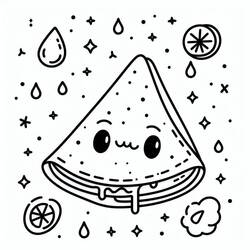 Disegni da colorare: Crêpes - Pagine da Colorare Stampabili Gratuite