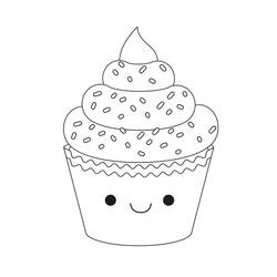 Disegni da colorare: Cupcake - Pagine da Colorare Stampabili Gratuite