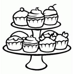Disegno da colorare: Cupcake (Cibo e Nutrizione) #210582 - Pagine da Colorare Stampabili Gratuite