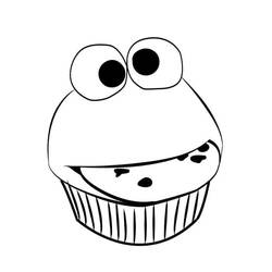 Disegno da colorare: Cupcake (Cibo e Nutrizione) #210586 - Pagine da Colorare Stampabili Gratuite