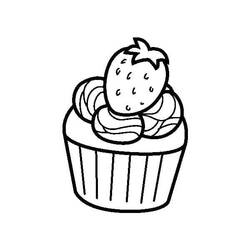 Disegno da colorare: Cupcake (Cibo e Nutrizione) #210597 - Pagine da Colorare Stampabili Gratuite