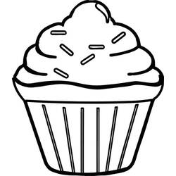 Disegno da colorare: Cupcake (Cibo e Nutrizione) #210617 - Pagine da Colorare Stampabili Gratuite