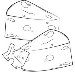 Disegno da colorare: Formaggio (Cibo e Nutrizione) #217622 - Pagine da Colorare Stampabili Gratuite