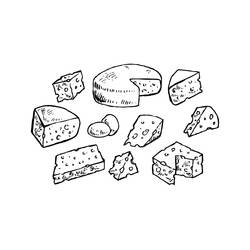 Disegno da colorare: Formaggio (Cibo e Nutrizione) #217626 - Pagine da Colorare Stampabili Gratuite