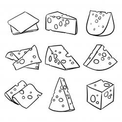 Disegno da colorare: Formaggio (Cibo e Nutrizione) #217635 - Pagine da Colorare Stampabili Gratuite