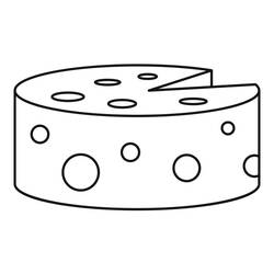 Disegno da colorare: Formaggio (Cibo e Nutrizione) #217642 - Pagine da Colorare Stampabili Gratuite