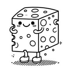 Disegno da colorare: Formaggio (Cibo e Nutrizione) #217647 - Pagine da Colorare Stampabili Gratuite