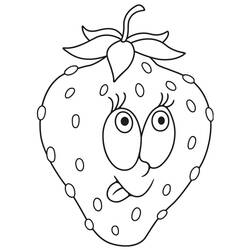Disegno da colorare: Fragola (Cibo e Nutrizione) #186983 - Pagine da Colorare Stampabili Gratuite