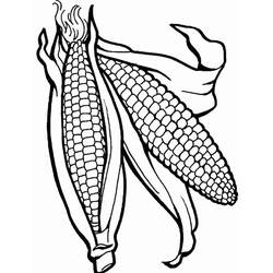 Disegno da colorare: Granturco (Cibo e Nutrizione) #207447 - Pagine da Colorare Stampabili Gratuite