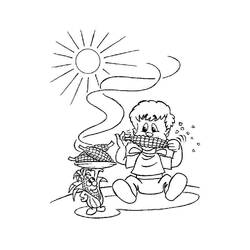 Disegno da colorare: Granturco (Cibo e Nutrizione) #207448 - Pagine da Colorare Stampabili Gratuite