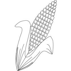 Disegno da colorare: Granturco (Cibo e Nutrizione) #207450 - Pagine da Colorare Stampabili Gratuite