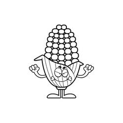 Disegno da colorare: Granturco (Cibo e Nutrizione) #207456 - Pagine da Colorare Stampabili Gratuite