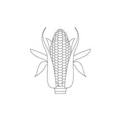 Disegno da colorare: Granturco (Cibo e Nutrizione) #207465 - Pagine da Colorare Stampabili Gratuite