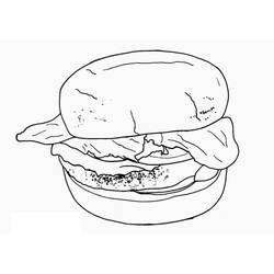 Disegno da colorare: Hamburger (Cibo e Nutrizione) #186749 - Pagine da Colorare Stampabili Gratuite