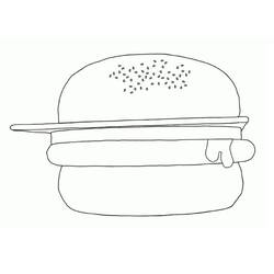 Disegno da colorare: Hamburger (Cibo e Nutrizione) #186750 - Pagine da Colorare Stampabili Gratuite