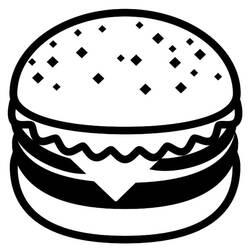 Disegno da colorare: Hamburger (Cibo e Nutrizione) #186751 - Pagine da Colorare Stampabili Gratuite