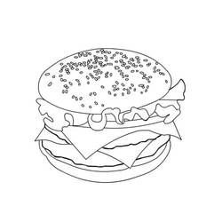 Disegno da colorare: Hamburger (Cibo e Nutrizione) #186752 - Pagine da Colorare Stampabili Gratuite