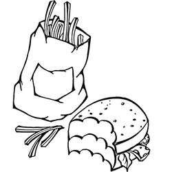 Disegno da colorare: Hamburger (Cibo e Nutrizione) #186753 - Pagine da Colorare Stampabili Gratuite
