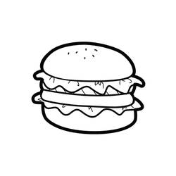 Disegno da colorare: Hamburger (Cibo e Nutrizione) #186764 - Pagine da Colorare Stampabili Gratuite