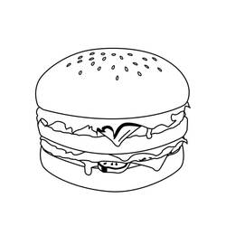 Disegno da colorare: Hamburger (Cibo e Nutrizione) #186771 - Pagine da Colorare Stampabili Gratuite