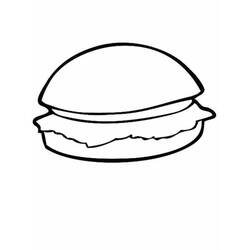 Disegno da colorare: Hamburger (Cibo e Nutrizione) #186776 - Pagine da Colorare Stampabili Gratuite