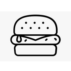 Disegno da colorare: Hamburger (Cibo e Nutrizione) #186778 - Pagine da Colorare Stampabili Gratuite