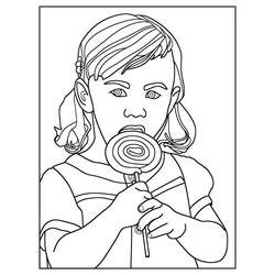 Disegno da colorare: Lecca-lecca (Cibo e Nutrizione) #213760 - Pagine da Colorare Stampabili Gratuite
