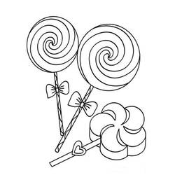 Disegno da colorare: Lecca-lecca (Cibo e Nutrizione) #213776 - Pagine da Colorare Stampabili Gratuite