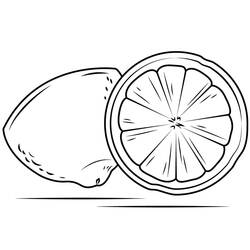 Disegno da colorare: Limone (Cibo e Nutrizione) #185008 - Pagine da Colorare Stampabili Gratuite