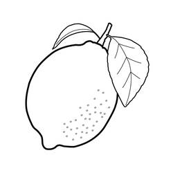 Disegno da colorare: Limone (Cibo e Nutrizione) #185023 - Pagine da Colorare Stampabili Gratuite