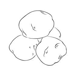 Disegno da colorare: Patata (Cibo e Nutrizione) #207418 - Pagine da Colorare Stampabili Gratuite
