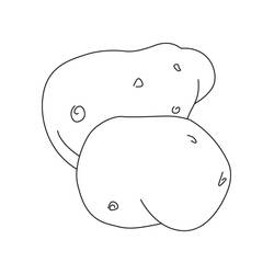 Disegno da colorare: Patata (Cibo e Nutrizione) #207419 - Pagine da Colorare Stampabili Gratuite