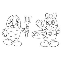 Disegno da colorare: Patata (Cibo e Nutrizione) #207433 - Pagine da Colorare Stampabili Gratuite