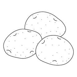 Disegno da colorare: Patata (Cibo e Nutrizione) #207436 - Pagine da Colorare Stampabili Gratuite