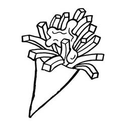Disegni da colorare: Patatine Fritte - Pagine da Colorare Stampabili Gratuite