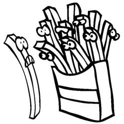 Disegno da colorare: Patatine Fritte (Cibo e Nutrizione) #209087 - Pagine da Colorare Stampabili Gratuite
