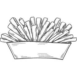 Disegno da colorare: Patatine Fritte (Cibo e Nutrizione) #209090 - Pagine da Colorare Stampabili Gratuite