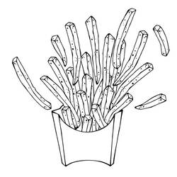 Disegno da colorare: Patatine Fritte (Cibo e Nutrizione) #209091 - Pagine da Colorare Stampabili Gratuite