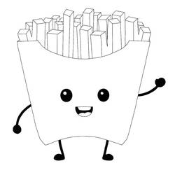 Disegno da colorare: Patatine Fritte (Cibo e Nutrizione) #209099 - Pagine da Colorare Stampabili Gratuite