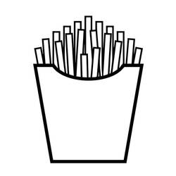 Disegno da colorare: Patatine Fritte (Cibo e Nutrizione) #209105 - Pagine da Colorare Stampabili Gratuite