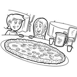 Disegno da colorare: Pizza (Cibo e Nutrizione) #197385 - Pagine da Colorare Stampabili Gratuite