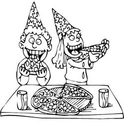 Disegno da colorare: Pizza (Cibo e Nutrizione) #197387 - Pagine da Colorare Stampabili Gratuite