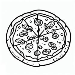 Disegno da colorare: Pizza (Cibo e Nutrizione) #197390 - Pagine da Colorare Stampabili Gratuite