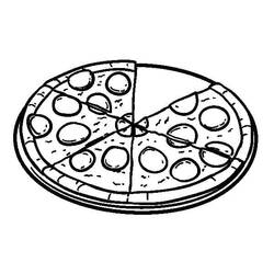 Disegno da colorare: Pizza (Cibo e Nutrizione) #197403 - Pagine da Colorare Stampabili Gratuite