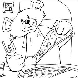Disegno da colorare: Pizza (Cibo e Nutrizione) #197404 - Pagine da Colorare Stampabili Gratuite