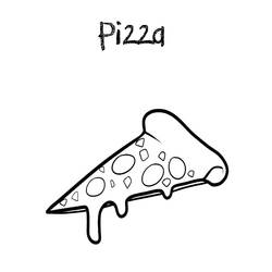 Disegno da colorare: Pizza (Cibo e Nutrizione) #197405 - Pagine da Colorare Stampabili Gratuite