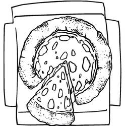 Disegno da colorare: Pizza (Cibo e Nutrizione) #197409 - Pagine da Colorare Stampabili Gratuite