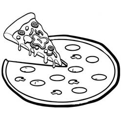 Disegno da colorare: Pizza (Cibo e Nutrizione) #197412 - Pagine da Colorare Stampabili Gratuite